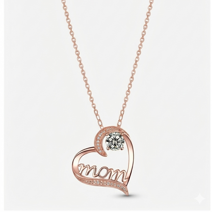 Collar “Mom” con Caja Regalo Premium y Osito – Regalo para Mamá